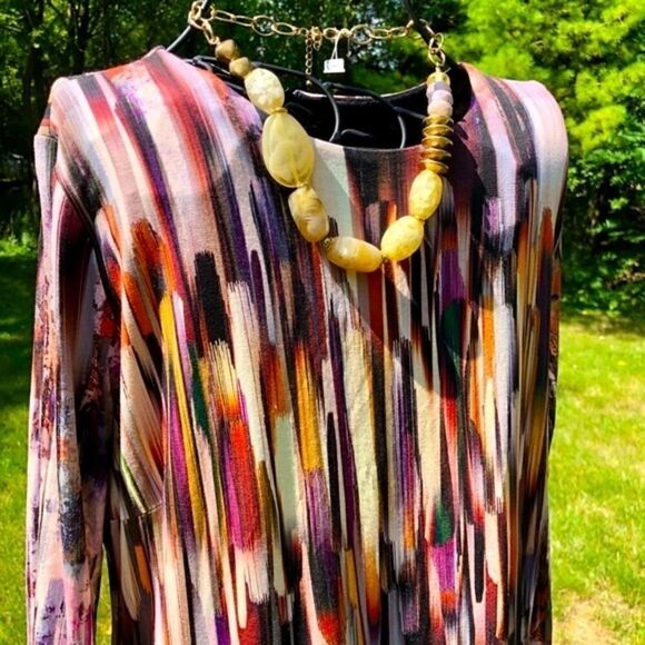 KAREN KANE AMBER WAVES SHEATH DRESS L NWT - Picture 5 of 9